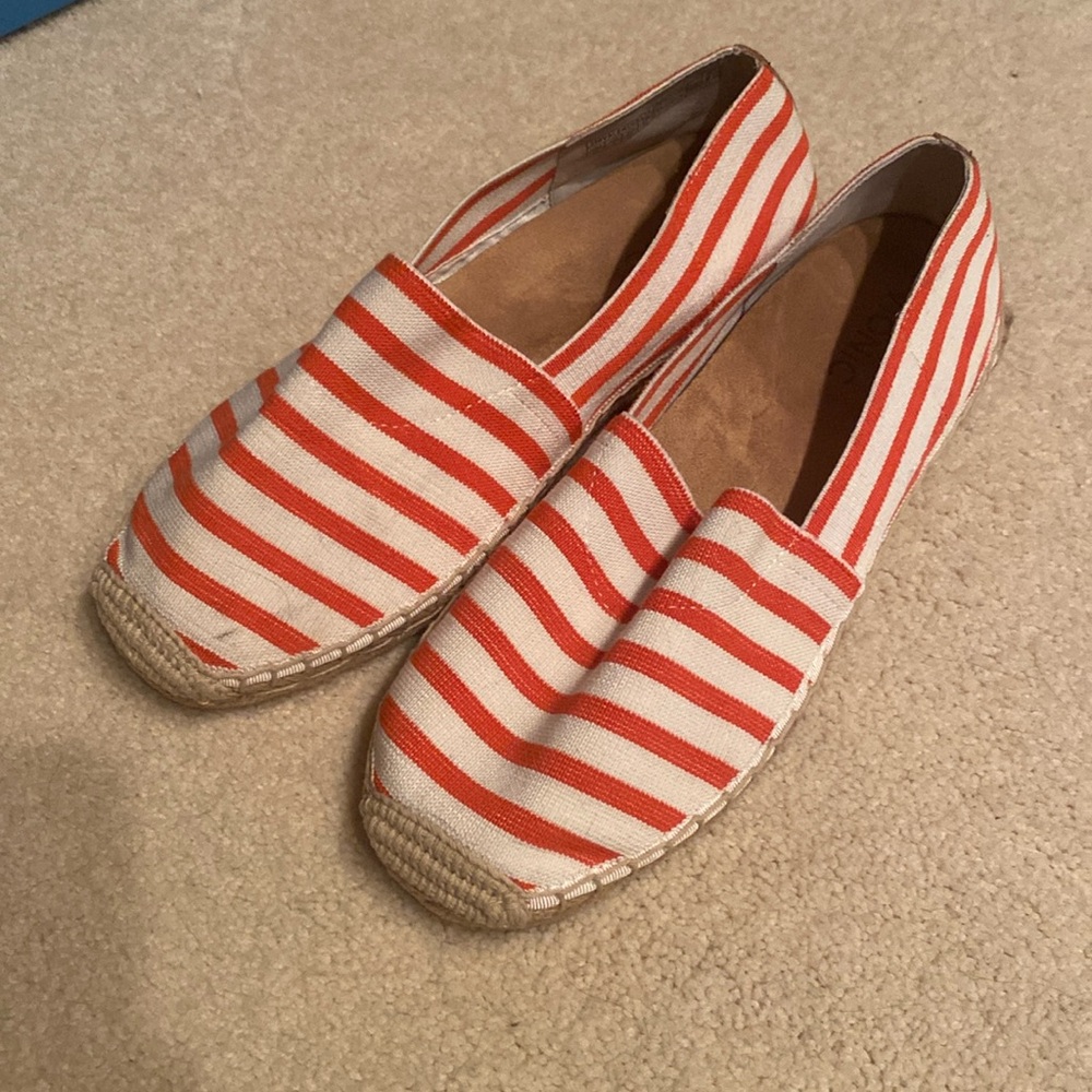 Vionic Orange and White Espadrilles